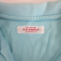 ハリウッドランチマーケット HOLLYWOOD RANCH MARKET ポロシャツ Tシャツ カットソー 鹿の子 刺繍 水色 ブルー 1 約Sサイズ 1225 メンズ_画像4