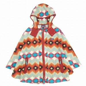 美品 16aw パタゴニア Patagonia Light Weight Synchilla Poncho シンチラ フリース ポンチョ フーディー ケープ オルテガ ネイティブ XS/S