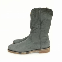 ナンバーナイン NUMBER (N)INE About A Boy期 S07-NF001 NUBUCK PECOS BOOTS ヌバックレザー ペコスブーツ 07SS 美品 9 ブラック系 メンズ_画像4