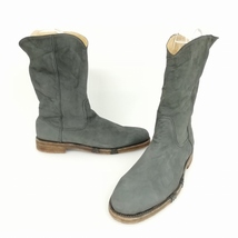 ナンバーナイン NUMBER (N)INE About A Boy期 S07-NF001 NUBUCK PECOS BOOTS ヌバックレザー ペコスブーツ 07SS 美品 9 ブラック系 メンズ_画像2