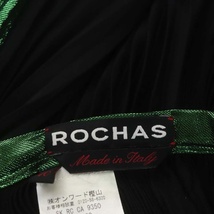 ロシャス ROCHAS シルクバイカラープリーツスカート ミモレ丈 ロング 40 緑 黒 グリーン ブラック /DF ■OS レディース_画像3