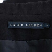 ラルフローレン RALPH LAUREN テーラードジャケット ブレザー 紺ブレ シングル ウール センターベント 金ボタン ロゴ 6 M 紺_画像8
