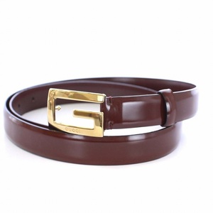  Gucci GUCCI belt enamel tea Brown 90*36*036*1406*1004 /TK #OH lady's 