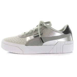 未使用品 プーマ PUMA CALI REMIX PATENT カリ リミックス パテント スニーカー US6 22.5cm シルバー ブラック 372819-02