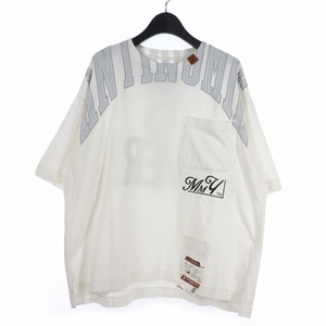 Михара Yiro Mihara Yasuhiro 21Aw Antinomie Printed Tee Over T -Find Print White White White A07TS704 Мужчины