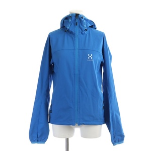 ホグロフス HAGLOFS Damen Softshelljacket ジャケット フード ジップアップ ロゴプリント XS 青 ブルー /DO ■OS レディース