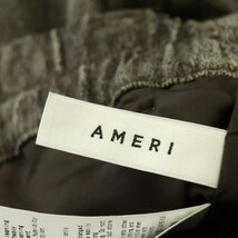 アメリヴィンテージ Ameri VINTAGE 21AW CRUSHED LEATHER RELAX PANTS パンツ バックイージー フェイクレザー ジッパーフライ M 茶_画像3