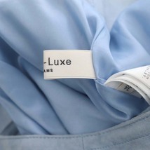 デミルクス ビームス Demi-Luxe BEAMS エコスエード ラップスカート ひざ丈 36 水色 ライトブルー /MF ■OS レディース_画像4