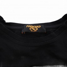 Foward Milano フォワードミラノ クルーネック プリントロゴ Tシャツ 半袖 L 黒 ブラック メンズ_画像6