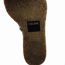 セリーヌ CELINE ウェッジソールブーツ ハイヒール レザー サイドジップ クレープソール ミドル丈 38 25cm 黒 ブラック_画像7