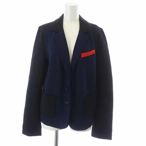 ソニア ソニアリキエル SONIA SONIA RYKIEL テーラードジャケット ブレザー 38 S 黒 ブラック 紺 ネイビー /AT20 レディース