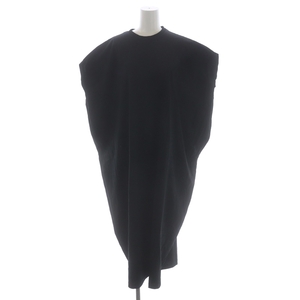エンフォルド ENFOLD 23AW HEXAGON DRESS ドレス ワンピース ロング フレンチスリーブ 36 黒 ブラック /HK ■OS レディース