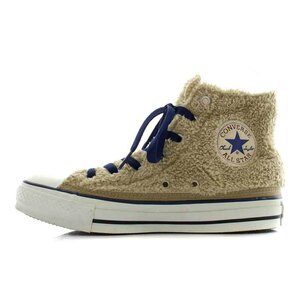 コンバース CONVERSE オールスター チャックテイラー フリースハイ スニーカー シューズ ハイカット US5 24.0cm ベージュ 紺 1CJ055