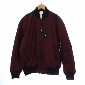 未使用品 リーボック Reebok VICTORIA BECKHAM Oversized Bomber Jacket MA-1 ミリタリージャケット 中綿 M ボルドー FM3591