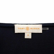 トリーバーチ TORY BURCH カットソー ウール 刺繍 ビーズ装飾 長袖 S 紺 ネイビー /YI17 レディース_画像8