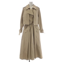 アメリヴィンテージ Ameri 3WAY LADY TRENCH COAT トレンチ調コート スプリングコート ロング セパレート ベージュ レディース_画像1