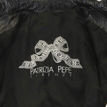 パトリツィアペペ PATRIZIA PEPE ダブルジップ ジャケット レザー 40 黒 ブラック /HK ■OS レディース_画像4