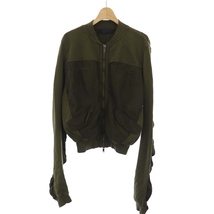 ハイダーアッカーマン CROPPED BOMBER PERTH KHAKI ボンバージャケット ジャンパー ブルゾン 切替 ジップアップ S カーキ /TK メンズ_画像1