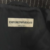 エンポリオアルマーニ EMPORIO ARMANI テーラードジャケット シングル ストライプ柄 38 M グレー /AN21 レディース_画像4