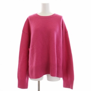  Le Ciel Bleu LE CIEL BLEU knitted sweater round neck long sleeve cashmere .36 S pink /KQ lady's 