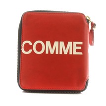 コムデギャルソン COMME des GARCONS 二つ折り財布 小銭入れ ラウンドファスナー ロゴ 赤 レッド /AN6 メンズ_画像2