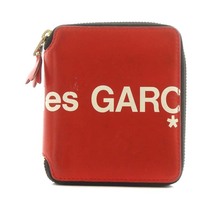 コムデギャルソン COMME des GARCONS 二つ折り財布 小銭入れ ラウンドファスナー ロゴ 赤 レッド /AN6 メンズ_画像1