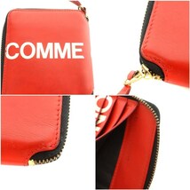 コムデギャルソン COMME des GARCONS 二つ折り財布 小銭入れ ラウンドファスナー ロゴ 赤 レッド /AN6 メンズ_画像9
