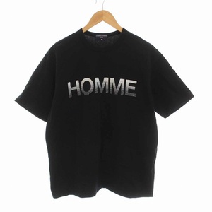 コムデギャルソンオム COMME des GARCONS HOMME AD2020 Tシャツ カットソー 半袖 ロゴ プリント M 黒 ブラック HG-T011 /YM メンズ
