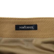 ニューヨーカー NEWYORKER 台形スカート センタータック サイドファスナー 64-91 M 茶 ブラウン /KQ レディース_画像4