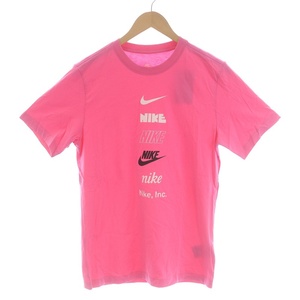 未使用品 NIKE クラブ+ HDY PK4 S/S Tシャツ カットソー クルーネック プルオーバー 半袖 ロゴ S ピンク 白 黒 DZ2876-684 /SI50