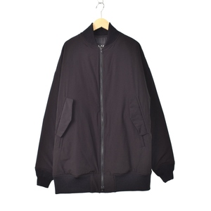 ワイズ Y's PADDED TYPEWRITER POLYESTER BLOUSON ブルゾン ジャケット 2 黒 ブラック YJ-Y11-900 レディース