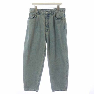 ビームス BEAMS ワイドテーパードデニム ジーンズ インディゴ ウォッシュ加工 L 青 ブルー 11-21-1131-791 /AT24 メンズ