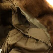 ノーブランド品 毛皮 コート シェアード ミンクファー ショート 11 L 茶 ブラウン ■GY18 /MQ レディース_画像9