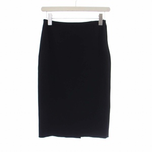  Prada PRADA tight skirt knee height side fastener 40 M black black /KH lady's 