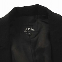 アーペーセー A.P.C. テーラードジャケット 2B アウター 36 S 黒 ブラック /YM レディース_画像6