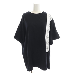 エムエムシックス メゾンマルジェラ MM6 Maison Margiela 21SS オーバーサイズシャツ カットソー 半袖 S 黒 ブラック /MF ■OS レディース