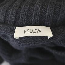 エスロー ESLOW ハイネック ウール ニット セーター 長袖 9 グレー /HK ■OS レディース_画像3