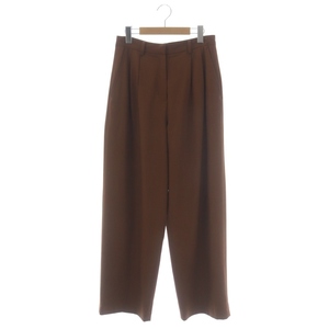 エトレトウキョウ ETRE TOKYO 22SS BASIC TUCK PANTS パンツ ワイド 2 茶 ブラウン /MI ■OS レディース