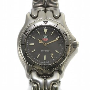 タグホイヤー TAG HEUER 腕時計 ウォッチ クォーツ デイト アナログ 文字盤黒 ブラック シルバー色 S99.213M /IR ■GY18 メンズ