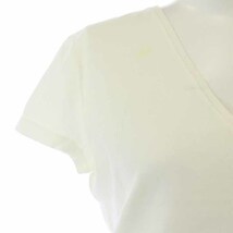 グッチ GUCCI Tシャツ カットソー 半袖 Vネック S 白 ホワイト /AT7 レディース_画像6