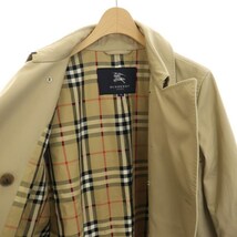 バーバリー ロンドン BURBERRY LONDON トレンチコート アウター ミドル ベルト 裏地ノバチェック柄 13BR L ベージュ /YT レディース_画像3