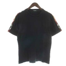 ブラックレーベルクレストブリッジ BLACK LABEL CRESTBRIDGE Tシャツ カットソー 半袖 クルーネック チェック M 黒 マルチカラー_画像1