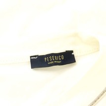ペセリコ PESERICO カットソー 7分袖 コットン シルク混 絹混 42 M 白 ホワイト /AN20 レディース_画像4