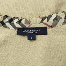 バーバリー ロンドン BURBERRY LONDON ニット カットソー 七分袖 ウール カシミヤ混 Vネック 1 S ベージュ /AT9 レディース_画像4