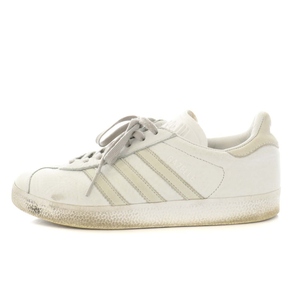 adidas originals ガゼルメゾンドリーファー スニーカー シューズ レザー US7 24.0cm 白 ライトグレー BB6307 ●D レディース