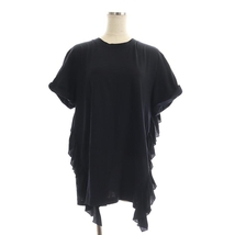 ヌメロヴェントゥーノ N°21 近年モデル フリル 半袖 カットソー Tシャツ 40 黒 ブラック /HS ■OS レディース_画像1