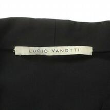 ルーチョ バノッティ LUCIO VANOTTI ノーカラージャケット シングル 2B ストレッチ サマーウール 4 XL 黒 ブラック /KW ■GY03 メンズ_画像3
