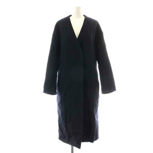  Iena IENA 20AW MANTECO no color coat long double wool 36 S navy blue navy 20020900515130 /NW45 lady's 