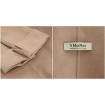 Sマックスマーラ 'S Max Mara クチートアマーノ チェスターコート ロング アンゴラ混 ウール リボン 2way アウター 42 L ピンク_画像9