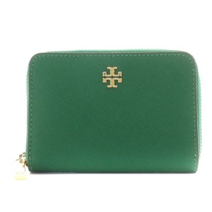 トリーバーチ TORY BURCH カードケース 小銭入れ レザー 緑 グリーン /AN9 レディース